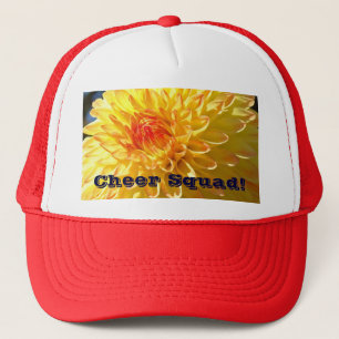 Cheer Squad! sports hat Yellow Orange Dahlia