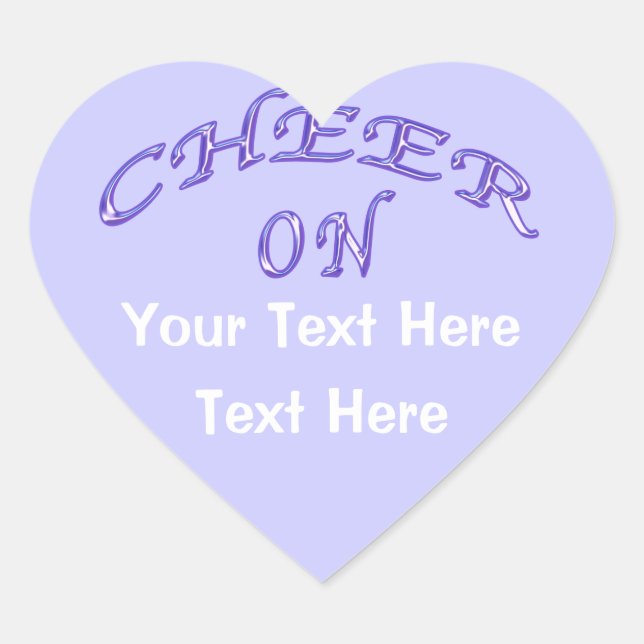 Cheer Stickers with Two Text Boxes for Your Text (Front)
