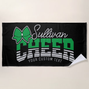 Cheer Team ADD NAME School Athlete Cheerleader  Beach Towel