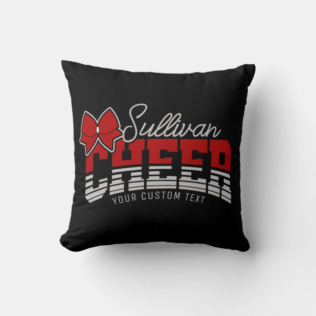 Cheer Team ADD NAME School Athlete Cheerleader  Cushion (Front)