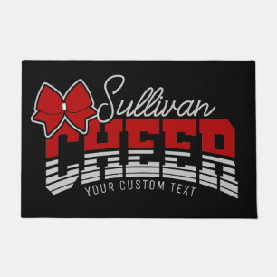 Cheer Team ADD NAME School Athlete Cheerleader Doormat