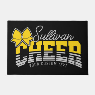 Cheer Team ADD NAME School Athlete Cheerleader  Doormat