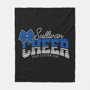 Cheer Team ADD NAME School Athlete Cheerleader  Fleece Blanket