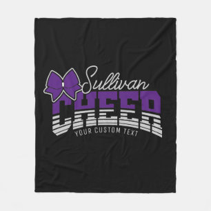 Cheer Team ADD NAME School Athlete Cheerleader  Fleece Blanket
