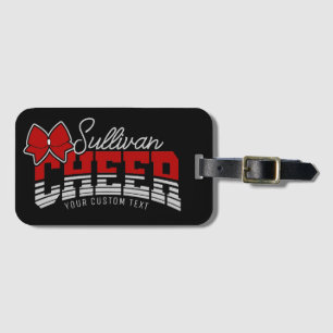 Cheer Team ADD NAME School Athlete Cheerleader  Luggage Tag
