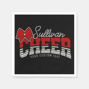 Cheer Team ADD NAME School Athlete Cheerleader  Napkin
