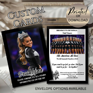 Cheer Team Cheerleader Signature Cards