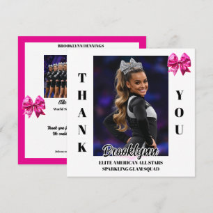 Cheer Team Cheerleader Thank You Cards