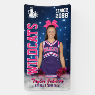 Cheer Team Custom Sports Photo Senior Cheerleading Banner