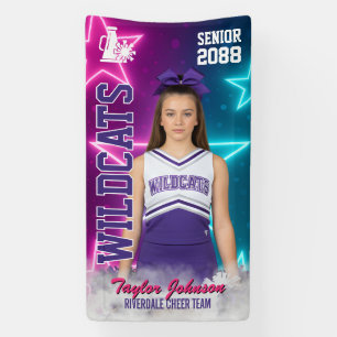 Cheer Team Sports Photo Senior Cheerleading Star Banner