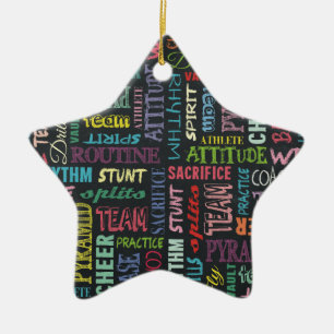 Cheer Terms On The Chalkboard Ceramic Tree Decoration