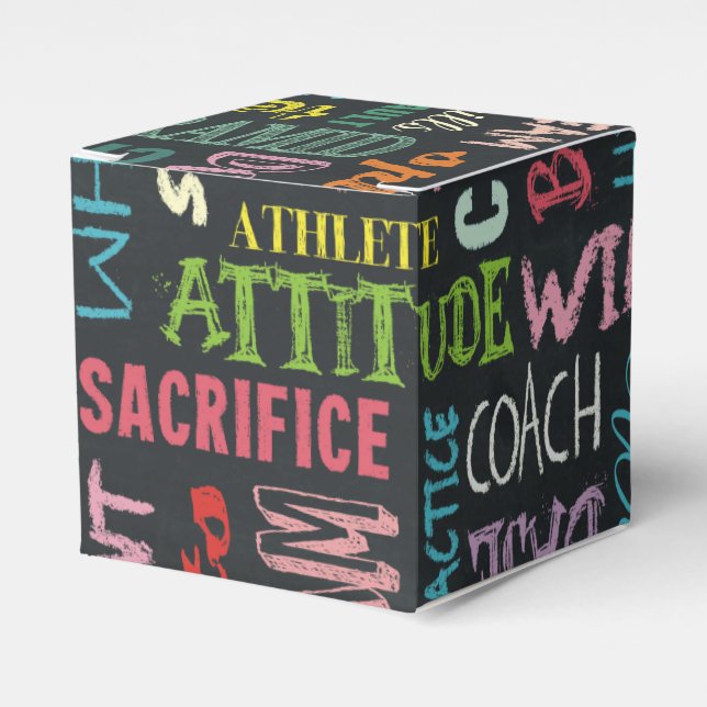 Cheer Terms On The Chalkboard Favour Box (Front Side)