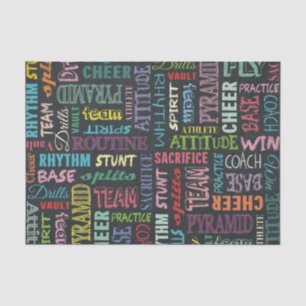 Cheer Terms On The Chalkboard Tissue Paper