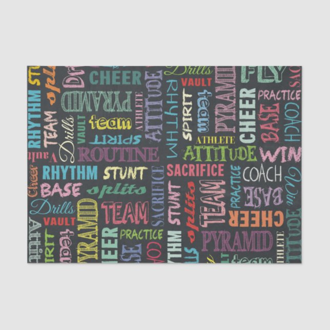 Cheer Terms On The Chalkboard Tissue Paper (Front)