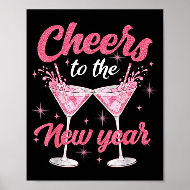 Cheer To The New Year Happy New Year 2026 Countdow Poster (Front)