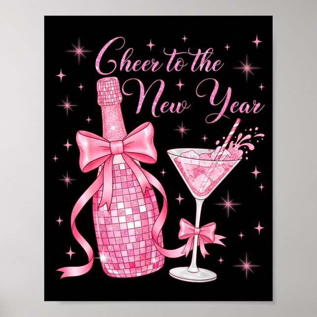Cheer To The New Year Happy New Year 2026 Countdow Poster (Front)