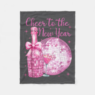 Cheer To The New Year Happy New Year 2026 Party Di Fleece Blanket