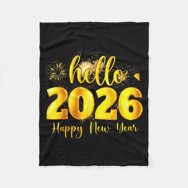 Cheer To The New Year Happy New Year 2026 Party  Fleece Blanket (Front)