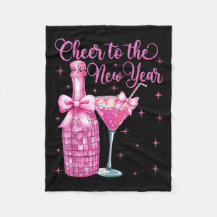 Cheer To The New Year Happy New Year 2026 Party  Fleece Blanket