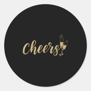 Cheer To The New Year Happy New Year 2026 Party Gi Classic Round Sticker