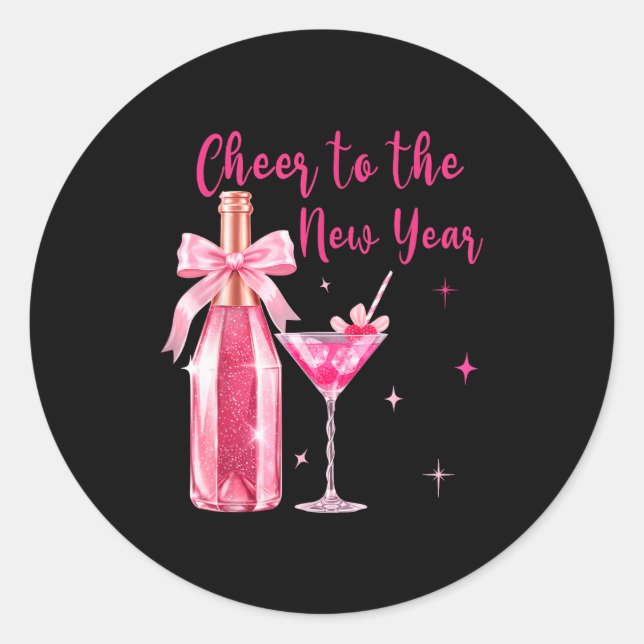 Cheer To The New Year Happy New Year 2026 Party Gi Classic Round Sticker (Front)