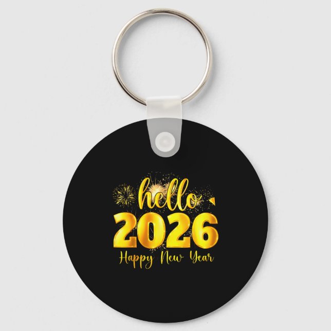 Cheer To The New Year Happy New Year 2026 Party  Key Ring (Front)
