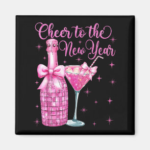 Cheer To The New Year Happy New Year 2026 Party Magnet