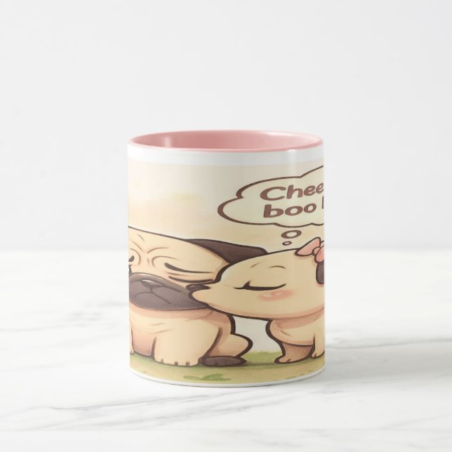 Cheer Up Boo Boo – Pug Kiss Edition Mug (Center)