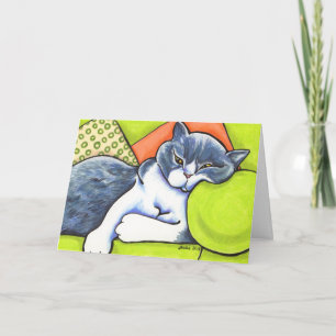 Cheer Up British Shorthair Off-Leash Art™ Custom Card