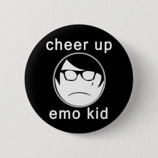 Cheer up emo kid 6 cm round badge