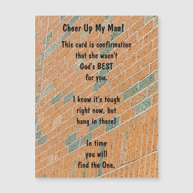 Cheer Up Man! Magnetic Greeting Card (Front)