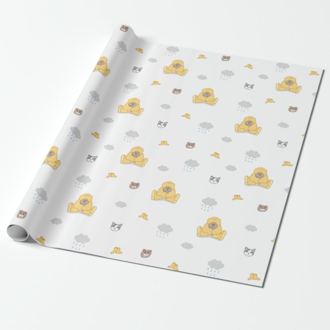 Cheer up puddle duck wrapping - art by Irina Kolby Paper (Unrolled)