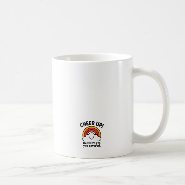 Cheer Up Rainbow Cloud Motivational  Coffee Mug    (Right)