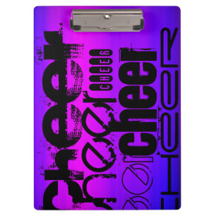 Cheer; Vibrant Violet Blue and Magenta Clipboard