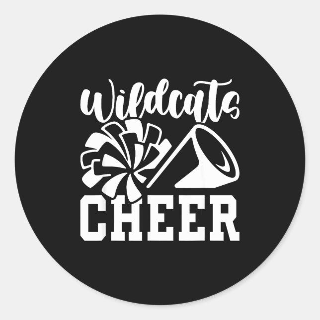 Cheer Wilats Back To School Srit  Classic Round Sticker (Front)