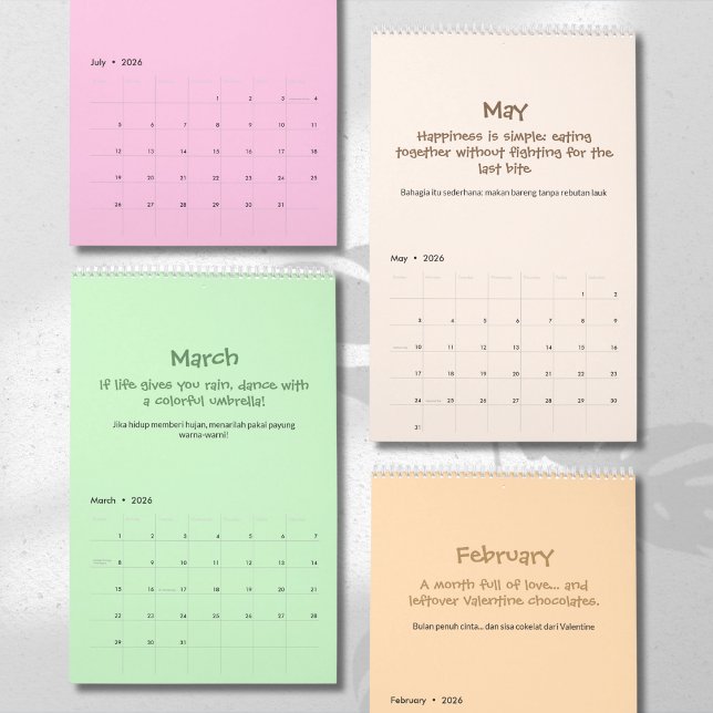 Cheerful 2026 Quote Calendar (Creator Uploaded)