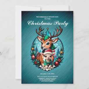 Cheerful and inviting Christmas illustration  Invitation