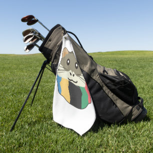 Cheerful and lighthearted hamster golf towel