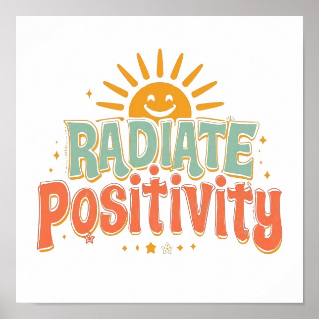 Cheerful and Motivational Sunny Saying Poster (Front)