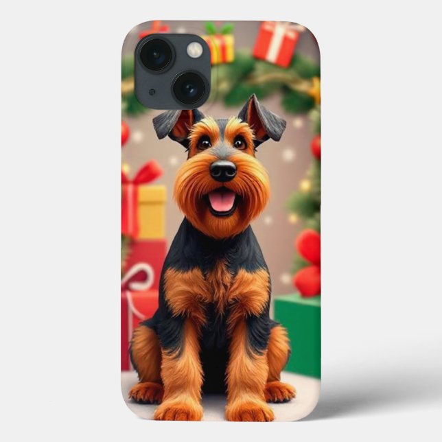 Cheerful and vibrant Airedale Terrier dog Case-Mate iPhone Case (Back)