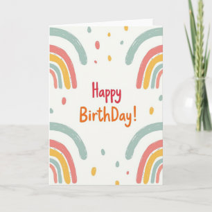 Cheerful Arcs Birthday Card