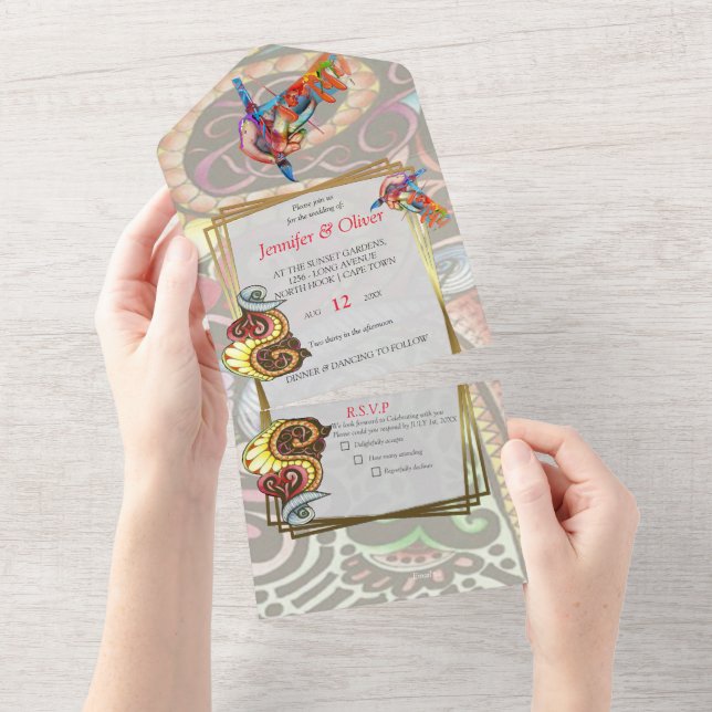 Cheerful Artist Party Doodle Creation All In One Invitation (Tearaway)