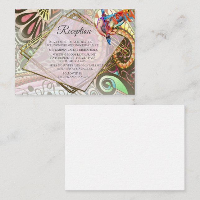 Cheerful Artist Party Doodle Creation Enclosure Card (Front/Back)