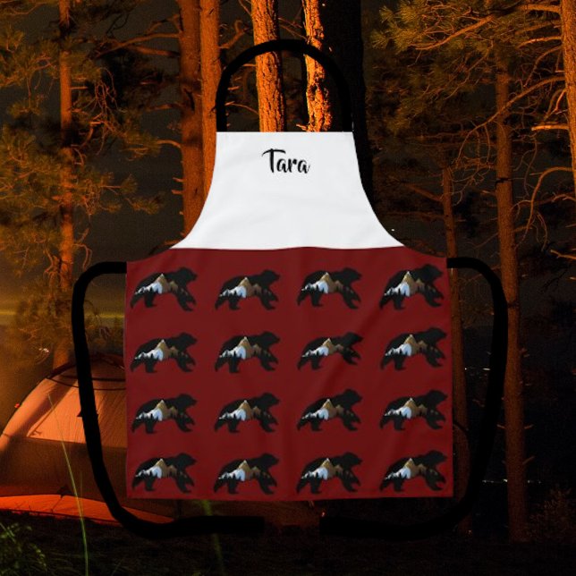 Cheerful Bear Lovers Country Style Apron (Creator Uploaded)