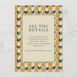 Cheerful Beige Pear Illustration Enclosure Card