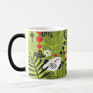 Cheerful Bird in a Lush Garden Mug