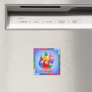 Cheerful Birthday Balloons Magnet