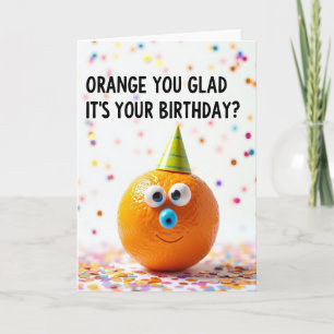 Cheerful Birthday Fruit Character Card