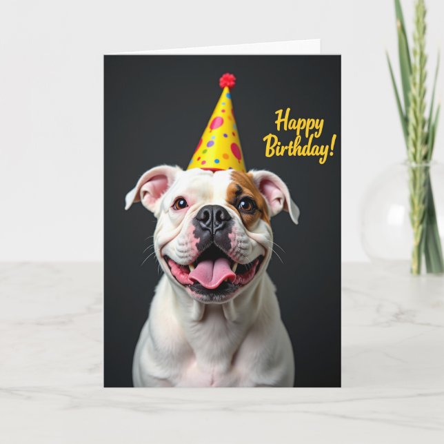 Cheerful Birthday Spotted Dog Card (Front)