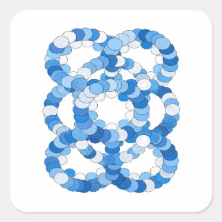 Cheerful Blue BLUE ICE Decal Art Square Sticker